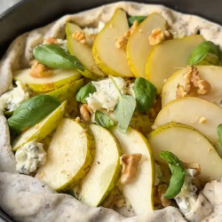 Gorgonzola, Pear, And Walnut Tart