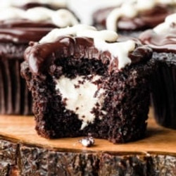 Cream-filled Chocolate Cupcakes