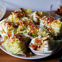 Napa Cabbage Wedge With Miso Dressing