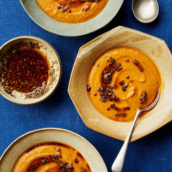 Red Lentil Soup With Dukkah Oil