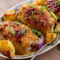 Baked Garlic Chicken And Potatoes