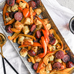 Sheet-pan Sausage, Peppers And Trader Joe's Cauliflower Gnocchi