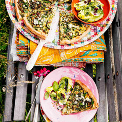 Quiche Met Selderij, Little Gem En Roquefort