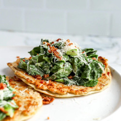 Smash Chicken Caesar Tacos