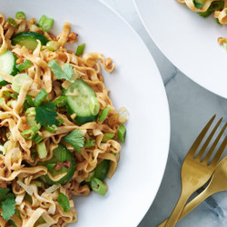 Cold Peanut Ginger Noodles