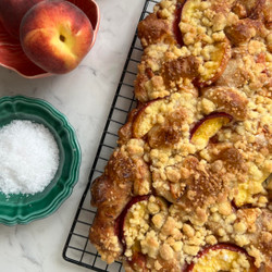 Peach Crumble Focaccia