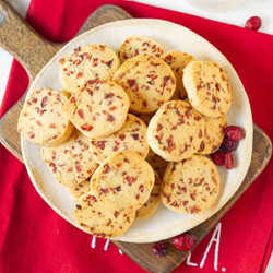 Cranberry Almond Shortbread Cookies