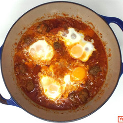 Kefta Tagine With Poached Eggs