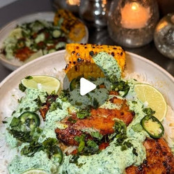 Peruvian Style Chicken With Coconut Rice And Grilled Corn