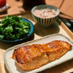 Air Fryer Creamy Miso Salmon