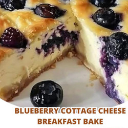 Blueberry Cottage Cheese Breakfast Bake