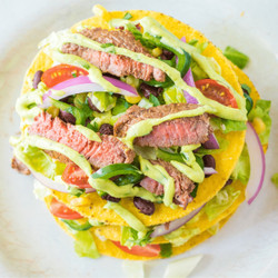 Marinated Steak: Tostadas or Salad with Citrus Slaw