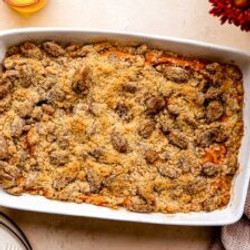 Creamy Make Ahead Sweet Potato Casserole With Streusel Topping