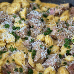 One Pot Creamy Steak And Cowboy Butter Tortellini