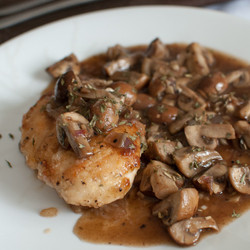 Pan-fried Chicken With Mushrooms