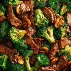 Beef, Broccoli &amp; Mushroom Stir-fry With Garlic Ginger Sauce
