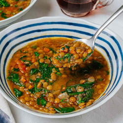 Slow-cooker Lentil Soup With Spinach