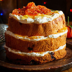 Make The Ultimate Celebration Cake Panettone For Christmas easy baking dessert assembly Jamie Oliver