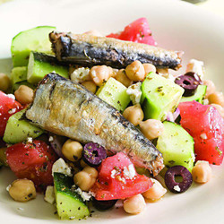 Greek Salad With Sardines