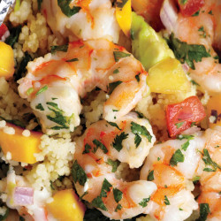 Shrimp With Avocado-mango Salsa
