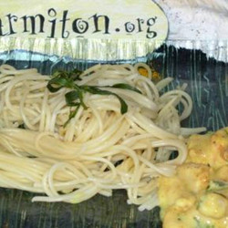 Spaghetti Aux Gambas Flambées Au Pastis