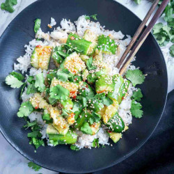 Smashed Cucumber &amp; Crispy Rice Salad