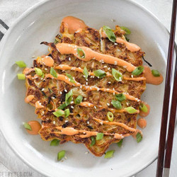 Cabbage Pancakes (okonomiyaki)