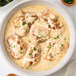 Chicken Thighs With Creamy Mustard Sauce
