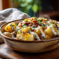 Crockpot Loaded Steak And Potato Bake