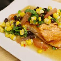 Salmon With Corn &amp; Bean Salsa