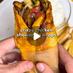Crispy Chicken Shawarma Wraps