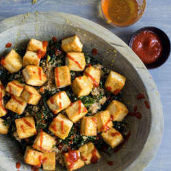 Kale And Quinoa Salad With Tofu And Miso