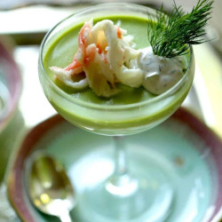 Savory Panna Cotta Recipe With Sweet Pea And King Crab
