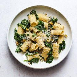 Pasta With Garlicky Spinach And Buttered Pistachios