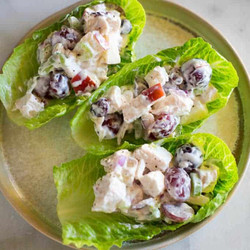 Greek Yogurt Chicken Salad Lettuce Wraps