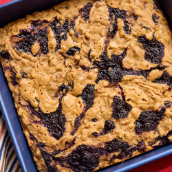 High-protein Peanut Butter-blueberry Oatmeal Bars