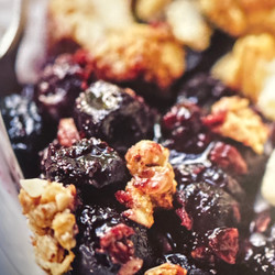 Dark Cherry Almond Crisp (from Love Real Food cookbook)