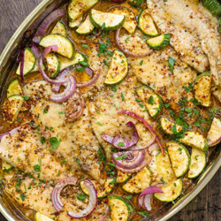 Easy Garlic Parmesan Baked Flounder Recipe