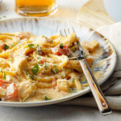 Cheesy Chicken Spaghetti