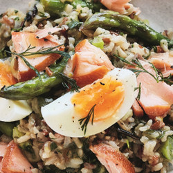 Hot-smoked Salmon Rice &amp; Asparagus Salad - Mary Berry