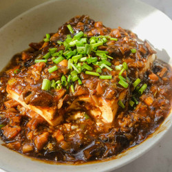 Silken Tofu With Black Bean Mushroom Sauce