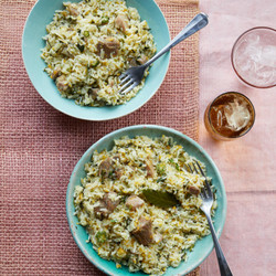Bhaji Rice With Salted Pork