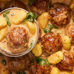 Slow-cooker Tuscan Chicken Meatballs With Gnocchi