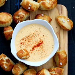 Vegan Pretzel Bites With Spicy Mustard Dip