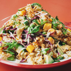 Crispy Rice Salad With Spicy Tahini Dressing