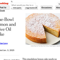 One-bowl Lemon And Olive Oil Cake