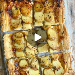 Upside Down Potato, Brie And Chilli Jam Tart