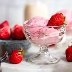 Strawberry Cottage Cheese Ice Cream