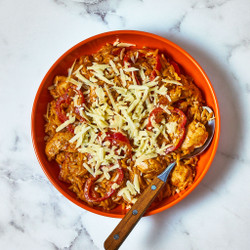 Creamy Red Pesto Chicken Breast Orzo
