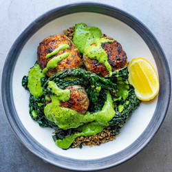 Chicken Meatball Grain Bowl